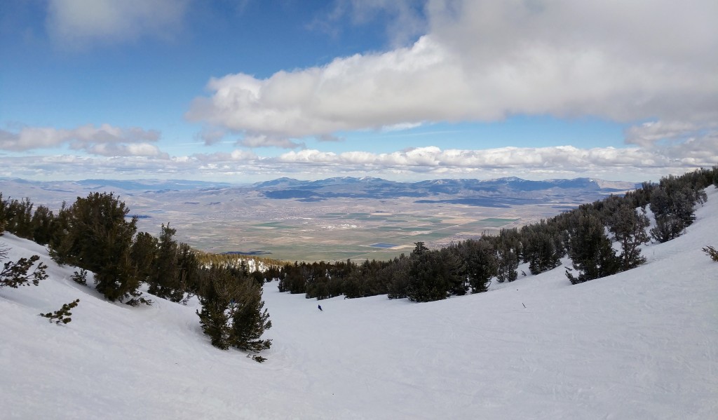 Heavenly ski resort with view of Nevada desert.